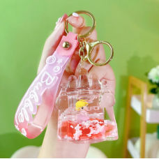Keychain with liquid "Barbie - Dream Castle"